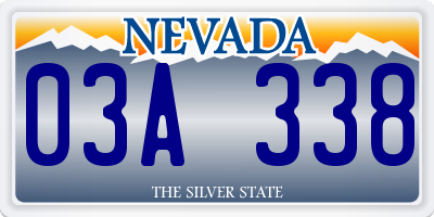 NV license plate 03A338