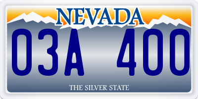 NV license plate 03A400