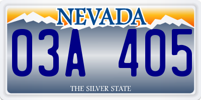 NV license plate 03A405