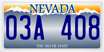 NV license plate 03A408