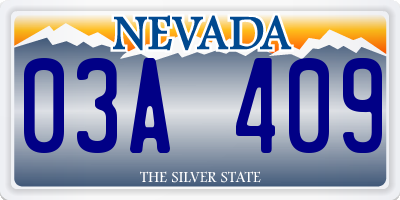 NV license plate 03A409