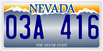 NV license plate 03A416