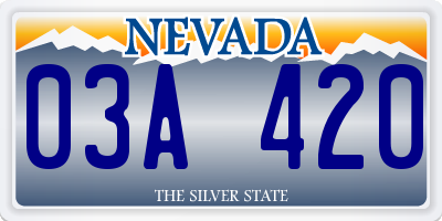 NV license plate 03A420