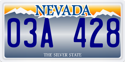 NV license plate 03A428