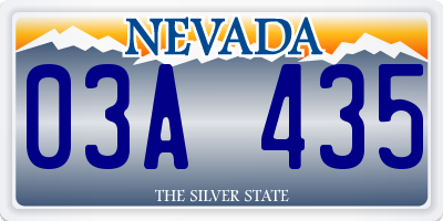 NV license plate 03A435