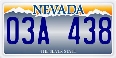 NV license plate 03A438