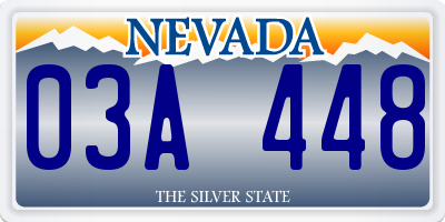 NV license plate 03A448