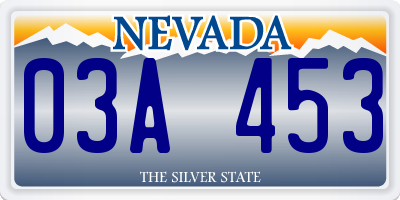 NV license plate 03A453