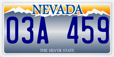 NV license plate 03A459