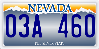 NV license plate 03A460