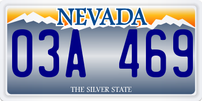 NV license plate 03A469