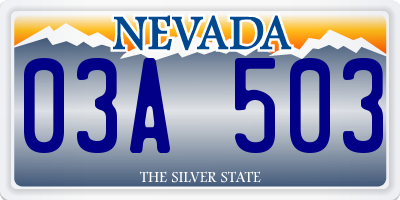 NV license plate 03A503