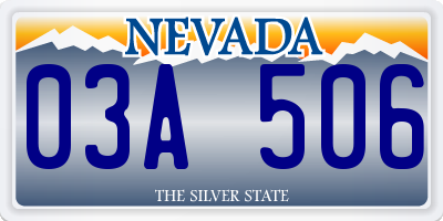 NV license plate 03A506