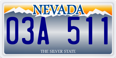 NV license plate 03A511