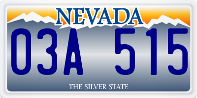 NV license plate 03A515