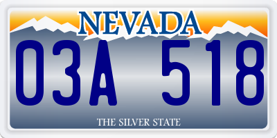 NV license plate 03A518