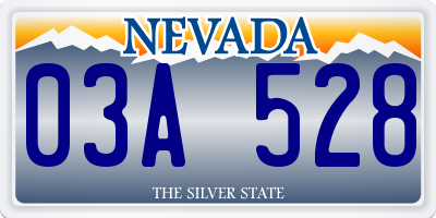 NV license plate 03A528