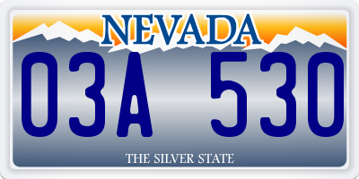 NV license plate 03A530