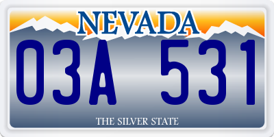 NV license plate 03A531