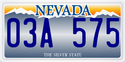 NV license plate 03A575