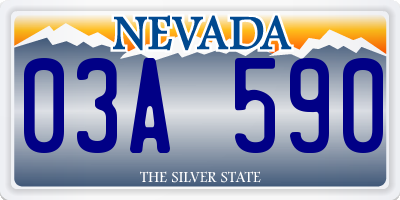 NV license plate 03A590