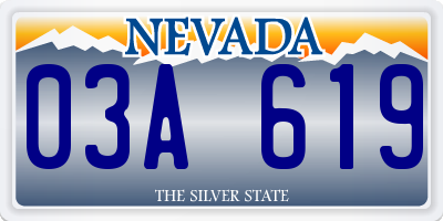 NV license plate 03A619