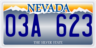 NV license plate 03A623