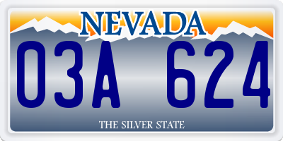 NV license plate 03A624