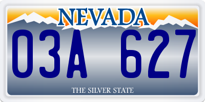 NV license plate 03A627