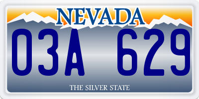 NV license plate 03A629