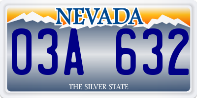 NV license plate 03A632