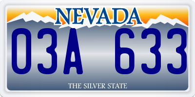 NV license plate 03A633