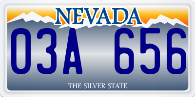 NV license plate 03A656