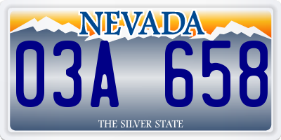 NV license plate 03A658