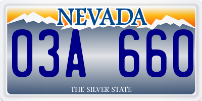 NV license plate 03A660