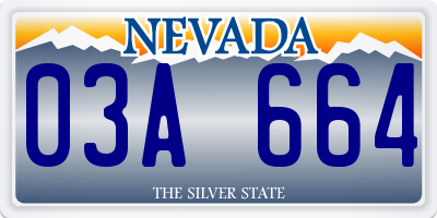 NV license plate 03A664