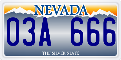 NV license plate 03A666