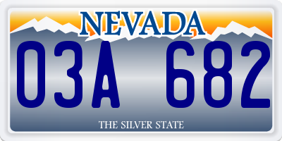 NV license plate 03A682