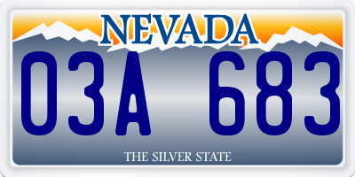 NV license plate 03A683