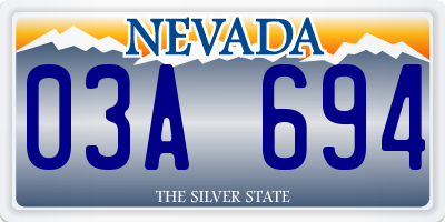NV license plate 03A694