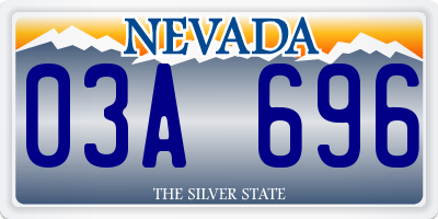 NV license plate 03A696