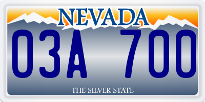 NV license plate 03A700
