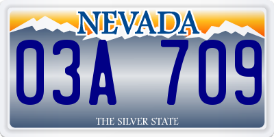 NV license plate 03A709