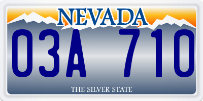 NV license plate 03A710