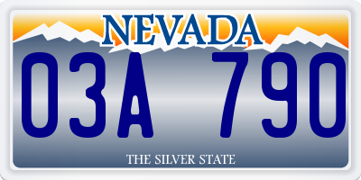 NV license plate 03A790