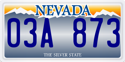 NV license plate 03A873