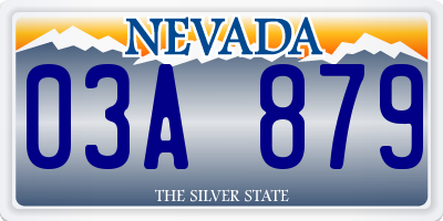 NV license plate 03A879