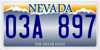 NV license plate 03A897