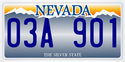 NV license plate 03A901