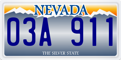 NV license plate 03A911